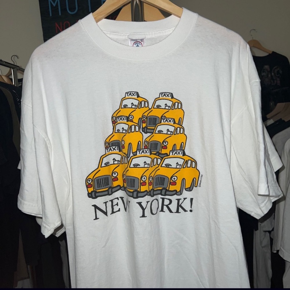 New York Vintage Rhinestone Taxi Tee